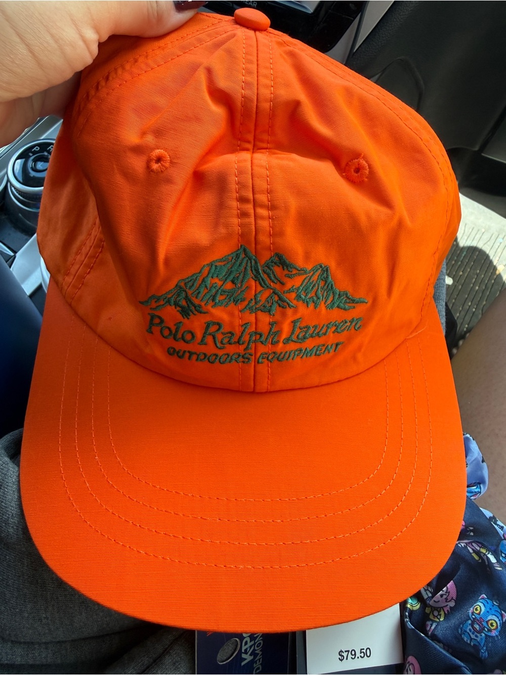 Polo by Ralph Lauren Bright Orange Mountain Embroidered Cap